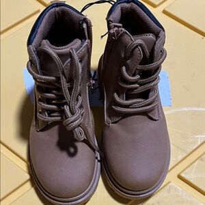 Kidgets Tan Lace-Up Kids Boots